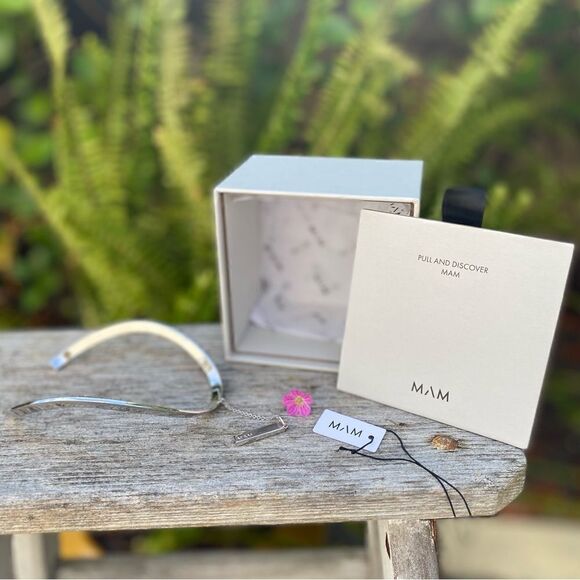 NWT/NIB New MAM ORIGINALS STERLING SILVER ANKLET w/CHAIN. Adjustable. - Picture 7 of 10